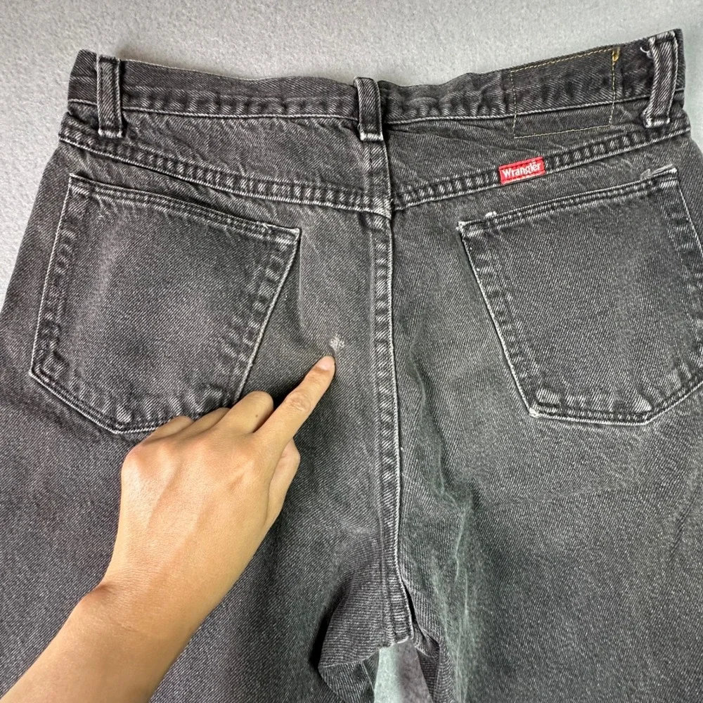 Wrangler Denim Tapered Leg Jeans Vintage Western‎ Workwear 30x30 Faded Black